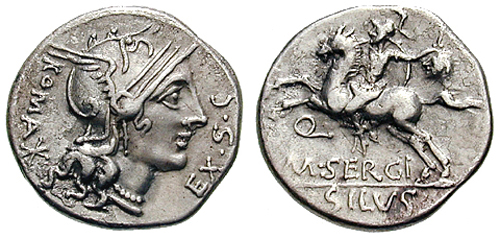 sergia roman coin denarius